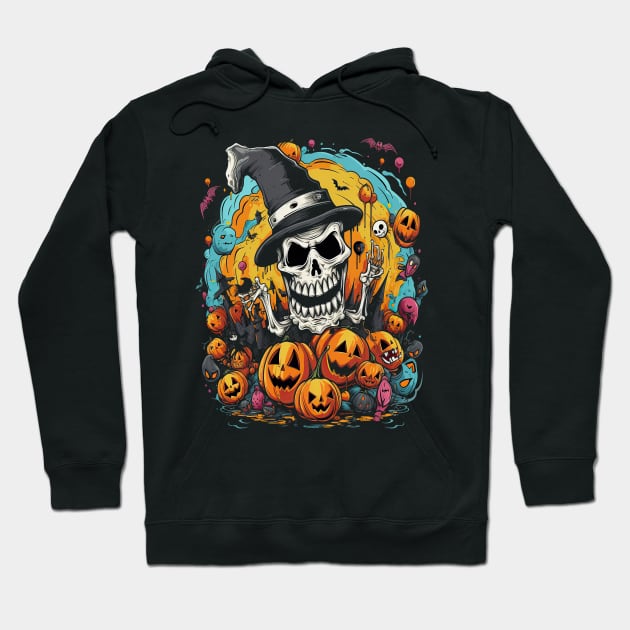 Halloween Magic Skeleton Hoodie by pa2rok